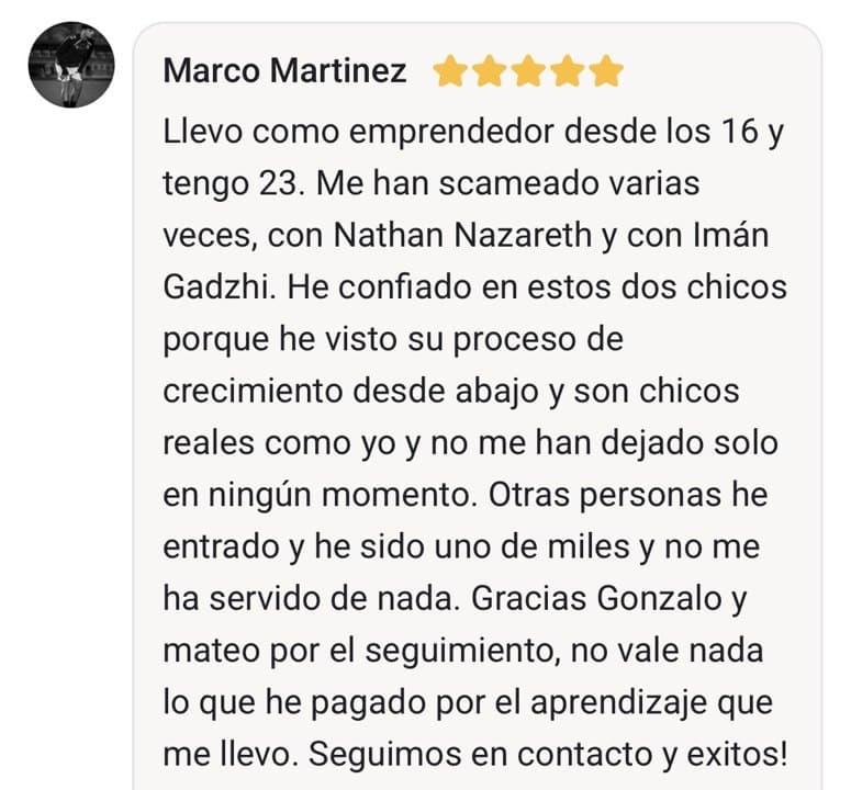 Reseña de cinco estrellas de Marco